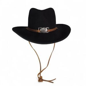 MHT Master Hatters of Texas Vintage Wool Western Cowboy Hat Black WPL4384 Small